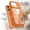 thumbnail image 3 of JETech Magnetic Case for iPhone 17 Pro Max 6.9-Inch Compatible with MagSafe, Shockproof Phone Bumper Cover, Solid Color Matte TPU Frame, Anti-Scratch Clear Back (Orange), 3 of 5