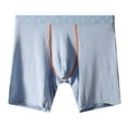 thumbnail image 3 of Yievot Men's Boxer Briefs Breathable Trunks Solid Athletic Underpants Long Leg Elastic Waistband Briefs No fly, 3 of 5