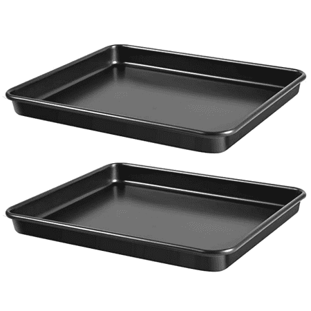 

Nonstick Cookie Sheet 2-Piece Baking Pan Set 12.7 x 10.6 Black