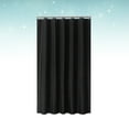 thumbnail image 3 of 1pc Solid Color Shower Curtain Black Waterproof Bathroom Polyester Moisture-proof Partition Curtain with Hook (150x180cm), 3 of 5