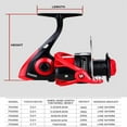 thumbnail image 3 of Fishing Reel Water Resistant Aluminum 5.0:1 Spinning Reel With Large Spool Drag Freshwater Spinning Fishing Reel Folding Rocker Spinning ,Rigid Aluminum Skeletal Frame, 3 of 6