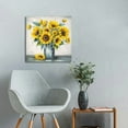 thumbnail image 5 of Chilfamy Sunflower Bees Canvas Prints Wall Art Home Decor Ready To Hang - High Definition Prints, Made in USA 12x12in, 5 of 6