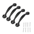 thumbnail image 1 of 4 Pcs Poignée de Cabinet Noire Style Américain Poignée de Meuble Noire pour Porte de Garde-Robe Commode Tiroir (Noir Chaque Poignée Est Équipée de Deux Vis de 2,7 cm de Long), 1 of 6