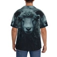 thumbnail image 5 of Fotbe Moody Ram Portrait print Short Sleeve Button Down Shirts for Men Casual Summer Beach Wrinkle Free Shirt-4X-Large, 5 of 7