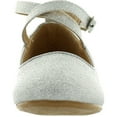 thumbnail image 3 of LJ-Adorababy Girls BA0040/41 Dress Flats with Ankle Strap Closure, Silver, 13, 3 of 4