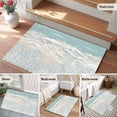 thumbnail image 5 of Area Rug 2 x 3 Ft, Blue Coastal Coral Indoor Accent Bathroom Rugs for Kitchen/Laundry Room, Summer Beach Ocean Abstract Art Washable Non-Slip Runner Floor Mat for Entryway, Living Room, 5 of 8