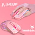 thumbnail image 3 of TSV Wired Gaming Mouse, RGB Backlit Computer PC Gaming Mice, Ergonomic Mouse, USB Optical Mice with 7 Buttons, 4 Adjustable DPI up to 3200, Fit for Windows 7/8/10/XP, Vista, Linux, Mac OS, Pink/Black, 3 of 10