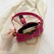 thumbnail image 2 of Bolsa De Hombro PU Bolso Cadena Remache Simple Mujer Commuter Bolso Shopper Bag (Rose Red), 2 of 9