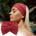 thumbnail image 3 of Hauiodp Headbands for Women, Wide Hair Bands, Elastic Thick Head Bands, Stretchy Soft Sports Sweat Bands for Spa Workout Running Gym, Twist Knotted Cotton Cloth Turban Hair Accessories, 3 of 5
