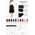 thumbnail image 5 of Women's Casual Knee Length Flare A-line Skirt with Elastic Waistband, 5 of 5