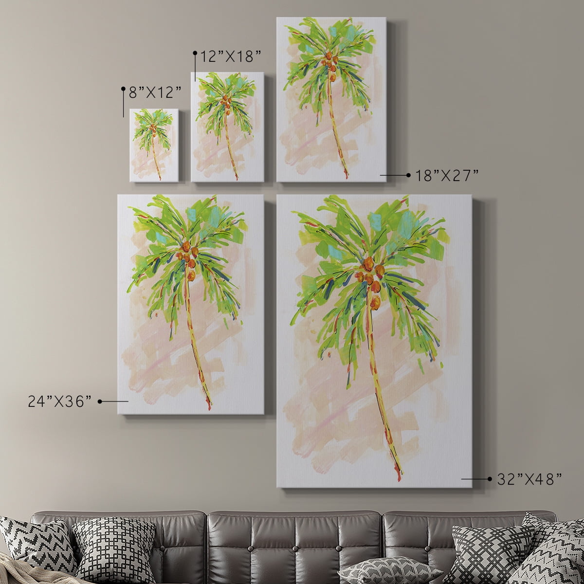 Coconut Palm I Premium Gallery Wrapped Canvas - Ready to Hang