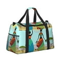 thumbnail image 2 of Fotbe African Women Bolsa de Viaje con Estampado, Bolsa de Fin de Semana para Mujer con Compartimento para Zapatos, Bolsa de Gimnasio con Bolsillo Húmedo, 2 of 7