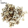 thumbnail image 4 of Fairnull 100 Pcs Mixed Wood Alphabet Letters Numbers Button DIY Craft Sewing Scrapbooking, 4 of 9