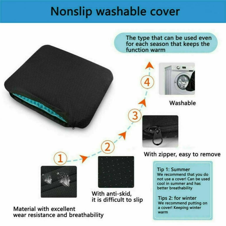 Dropship Gel Seat Cushion Non-Slip Breathable Honeycomb Sitting Cushion  Pressure Relief Back Tailbone Pain Cushion Pad With Removable Cover For Car Office  Chair Classroom Travel to Sell Online at a Lower Price