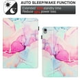 thumbnail image 7 of Allytechgroup Slim Case for Apple iPad Air 3rd Gen 10.5",Marble Series Smart Cover Auto Sleep Wake Drop Protection Multi Angle Viewing Stand Elastic Band Flip Cover for iPad Air 3,Pink, 7 of 7