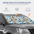 thumbnail image 3 of Kdxio Monkeys Swinging From Palms Print 2-Piece Sun Shade Front Windshield - Foldable Car Front Window Sunshades For Most Sedans Suv Truck, 3 of 6