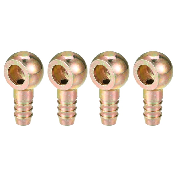 4 Pcs Banjo Bolt Hose Barb Fitting Brake Fuel Line Fitting Adapter for Car Motorcycle 14mm ID 14mm OD