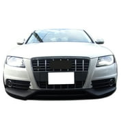 Ikon Motorsports Compatible with 09-12 Audi A4 B8 S-Line RG Style Front Bumper Lip Spoiler - Polyurethane PU
