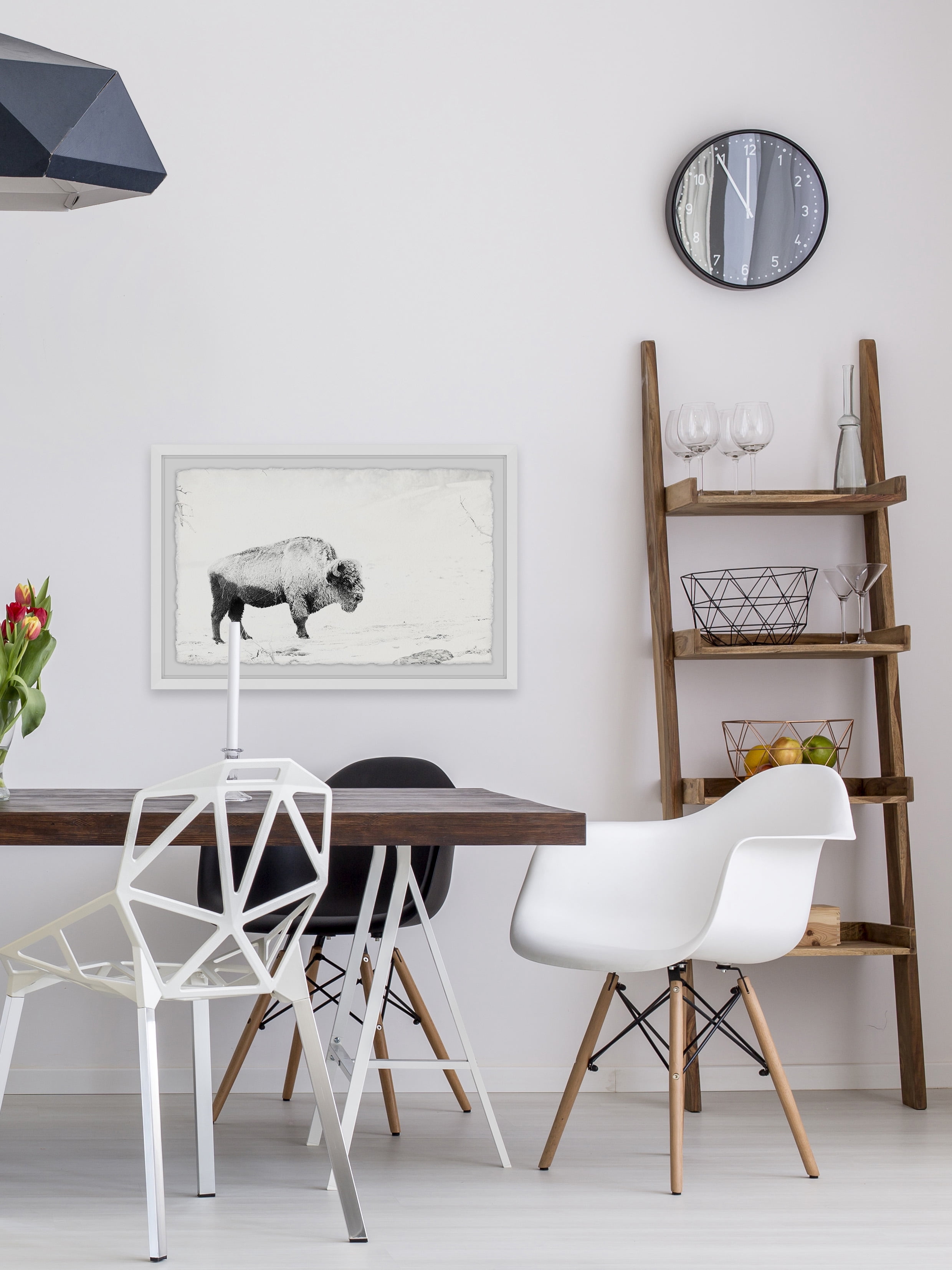 Marmont Hill Grazing Bison Framed Wall Art, 24" x 36"