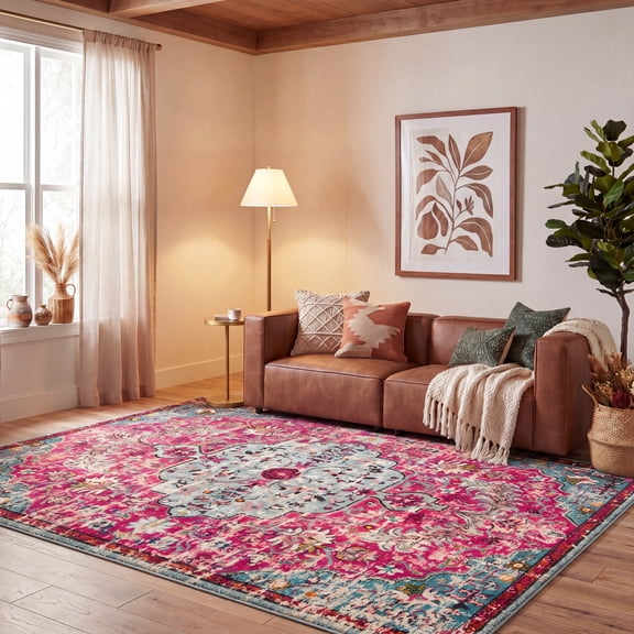 Safavieh Madison Joandra Southwestern Area Rug, Fuchsia/Teal, 8' x 10'
