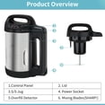 thumbnail image 3 of 1.6L 4-in-1 Multifunctional Electric Hot Pot Milk & Soup Maker with Smart Control Panel Stainless Steel 2-5 Servings Black, 3 of 10
