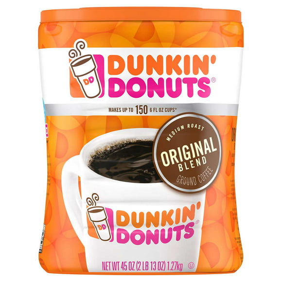 Dunkin' Donuts Original Blend Ground Coffee, Medium, 45 oz
