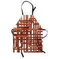 thumbnail image 1 of Industrial Apron Knot of Pipes Complex Design with Entangled Lines Hardware Industry Art, Unisex Kitchen Bib Apron with Adjustable Neck for Cooking Baking Gardening, Bronze and White, by Ambesonne, 1 of 3
