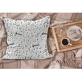 thumbnail image 2 of Music Fluffy Throw Pillow Cushion Cover, Symbolic Music Notes Joy Vibes Pitch Beat Rhythm Sound Sonic Timbre Design, Rectangle Accent Pillow Case, 26" x 16", Multicolor, by Ambesonne, 2 of 5