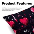 thumbnail image 2 of Electrocardiogram Luxurious Velvet Decorative Covers Throw Pillow Set - 2 Pack Throw Pillow Inserts Included - Unique Patterns - 16x16, 18x18, 20x20 Inches for Home Decor Decorative Pillows, 2 of 6