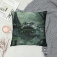 thumbnail image 2 of Orinice Crocodile Graphic Decorative Throw Pillow Cover for Home Couch Living Room Bed Sofa - Short Plush Material - 1PC 20x20in, 2 of 5