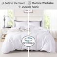 thumbnail image 3 of Mainstays King Duvet Cover Set, All-Season, 3-Piece, White, 3 of 11