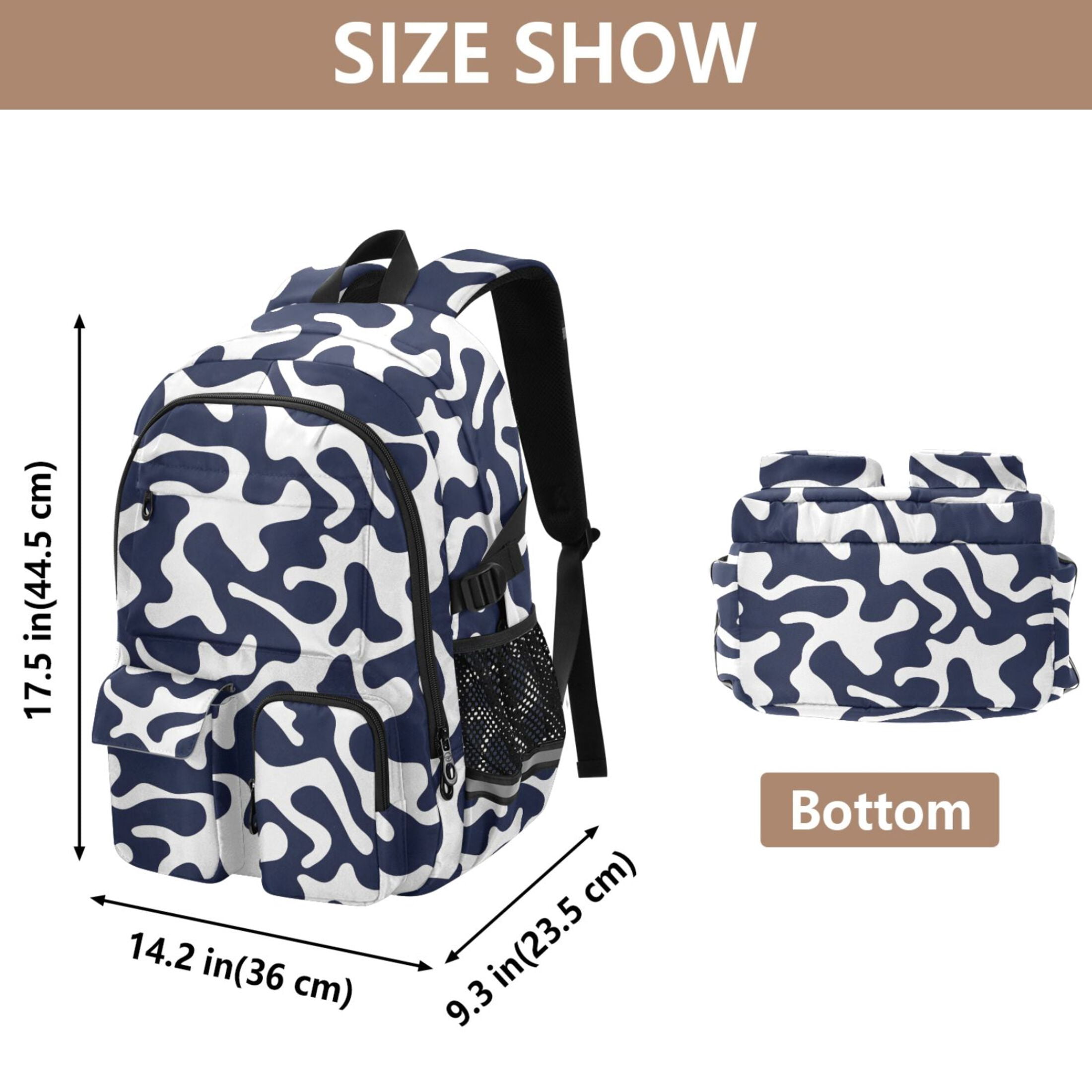 ALAZA Cows Wavy Print Student Backpack School Bookbag Large Laptop Daypack Travel Bag