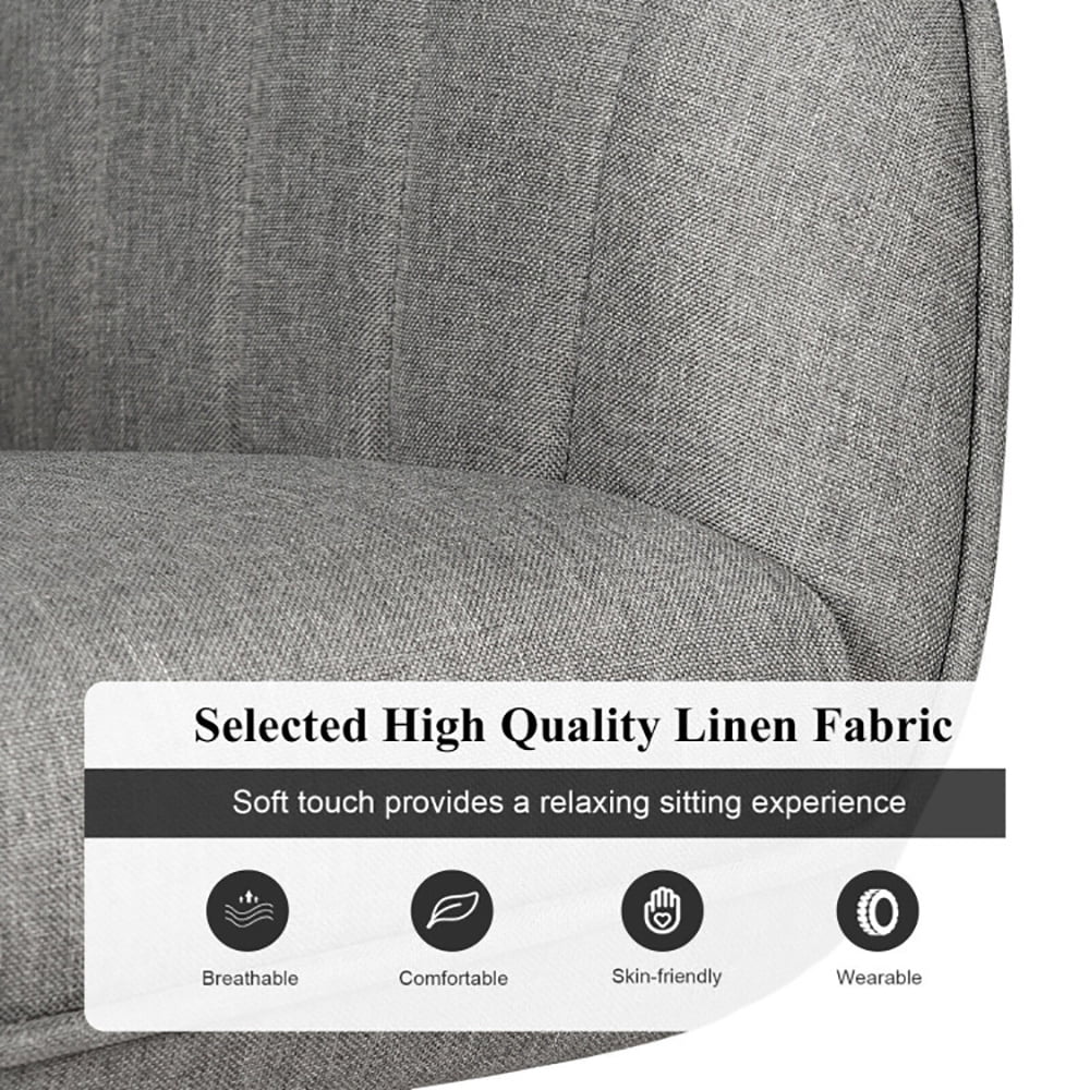 Finihen Modern Accent Chair, Fabric Swivel Accent Chair with Beech Wood Legs, for Bedroom, Living Room, Dining Room, Gray Finihen Modern Accent Chair, Fabric Swivel Accent Chair with Beech Wood Legs, for Bedroom, Living Room, Dining Room, Gray