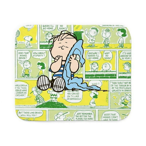 CafePress - Peanuts Linus Comic Strip Sherpa Fleece Throw Blan - Sherpa Fleece Throw Blanket 60" x 50"