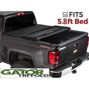(2 pack) gator tri-fold tonneau truck bed cover chevy silverado gmc sierrara 2014-2017 5.8' bed 59109