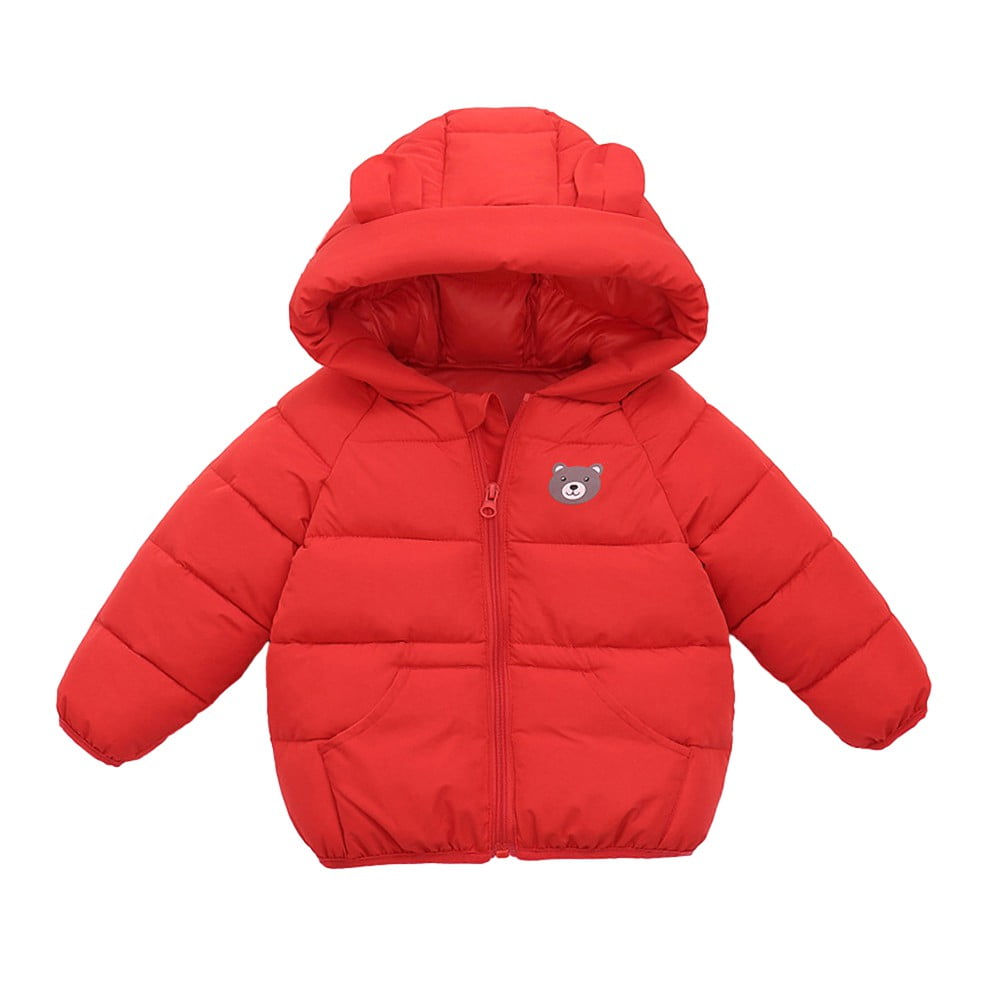 Toddler Baby Boys Girls Puffer Jacket Kids Winter Warm Cotton Padded