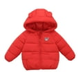 thumbnail image 2 of 1-6T Toddler Baby Girls Boys Winter Cartoon Coat Hooded Warm Outwear Kids Infant Jackets, 2 of 8