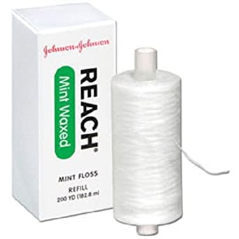 1 x Johnson & Johnson Reach Mint Floss Waxed refill spool, 200 yds
