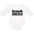 thumbnail image 3 of Inktastic Chicago Skyline Grunge Boys or Girls Long Sleeve Baby Bodysuit, 3 of 5