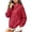Red, variant on FRSASU Women's Mock‑Neck Solid Color Pullover Sweatshirt Long Sleeve Relaxed Fit Casual Loose Fall Winter Tops White