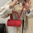 thumbnail image 3 of Hsqqdc Polka Dot Cylindrical Handbag Retro PU Leather Crossbody Shoulder Bag for Daily Work and Travel, 3 of 7