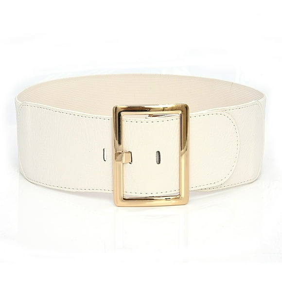 Fashion Women Ladies Waist Belt Body Belt Wide Elastic Belt Dress Accessories Belt mens belt White