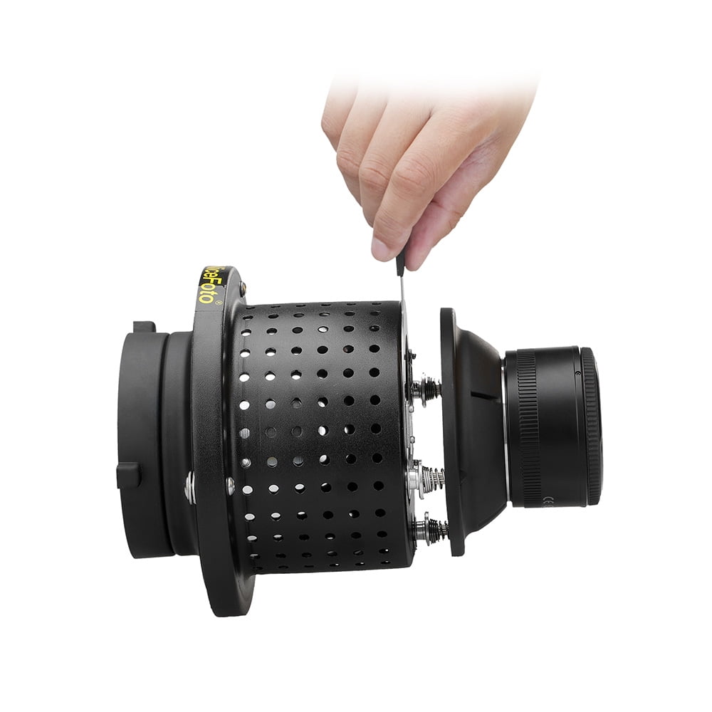 YONGNUO YN50mm F1.8 Lens NiceFoto SN-29 Flash Conical Snoot Bowens Mount