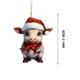 thumbnail image 2 of Xihbxyly Adorno Navideño de Vaca, Diseño Acrílico Personalizado, Suave y Ligero, Versátil para Colgar, Ideal para Árbol de Navidad o Puerta, Ideal Como Regalo, Tamaño 8 Cm., 2 of 4
