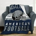 thumbnail image 3 of Dallas Print Blanket American Football Throw Blankets Couch Sofa Bed Stuff Decor Gifts Merch Soft Cozy Fleece Plush Warm Flannel Bedding for Team Fans Men Women Teen Adults 40"x50", 3 of 6