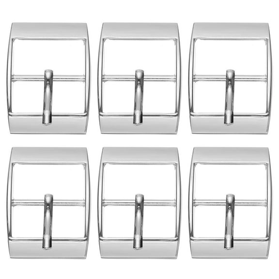 Uxcell Single Prong Buckle, 6 Pcs 1 Inch Adjustable Metal Roller Buckle Oval Center Bar Buckle Belt Buckle for Bag DIY Craft Purse Strap Shoe Belt Making Accessories, Silver Tone