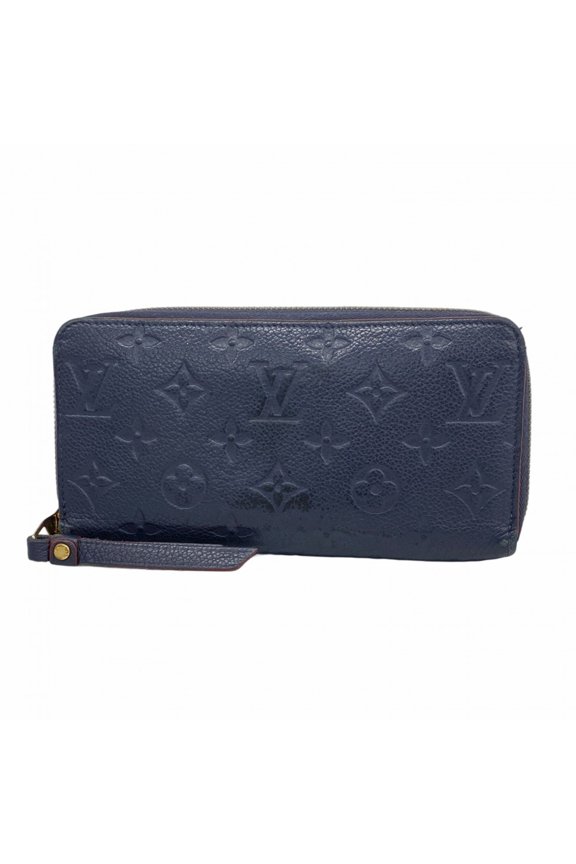 Pre-Owned Louis Vuitton Monogram Empreinte Zippy Wallet M62121 Marine Rouge (Women's)