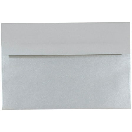 JAM Paper A8 Envelopes, 5 1/2 x 8 1/8, Silver Metallic, 25 per Pack