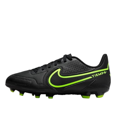 Nike Tiempo Legend 9 Club Jr FG/MG Black / Volt DA1331-070 Pre-School Size 2.5