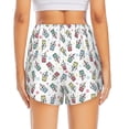 thumbnail image 4 of Xecao's Milk Tea for a double-layer running short for women, perfect for gym, tennis, and more, featuring a convenient pocket., 4 of 9
